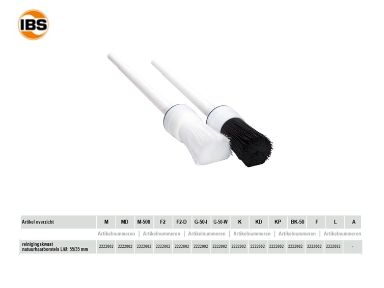 Reinigingskwast natuurhaarborstels Ø: 60/45 mm | DKMTools - DKM Tools