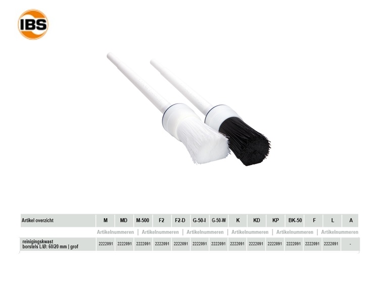 Reinigingskwast borstels Ø: 60/20 mm grof