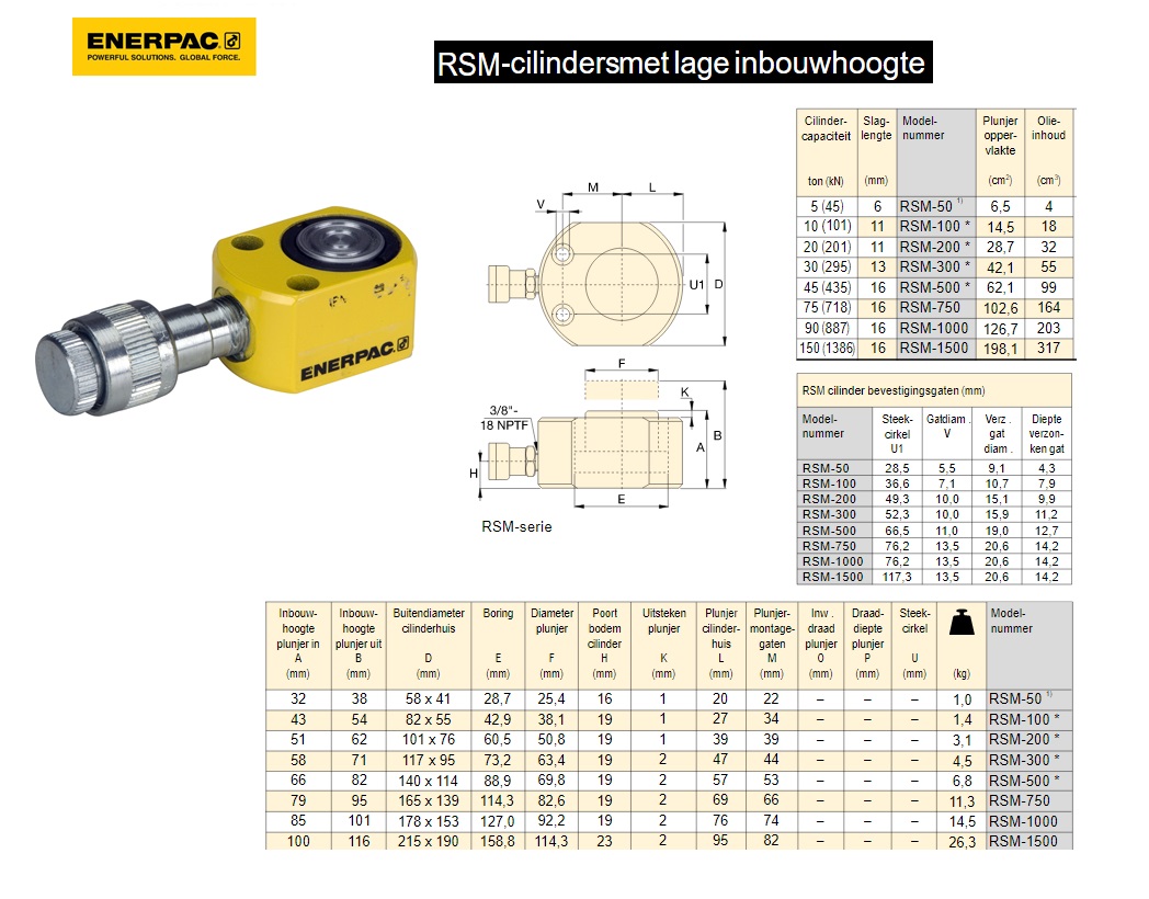 Flat-Jac cilinder RSM200 | DKMTools - DKM Tools