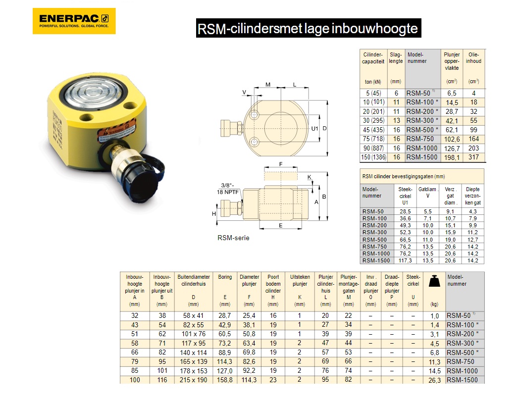 Flat-Jac cilinder RSM200 | DKMTools - DKM Tools