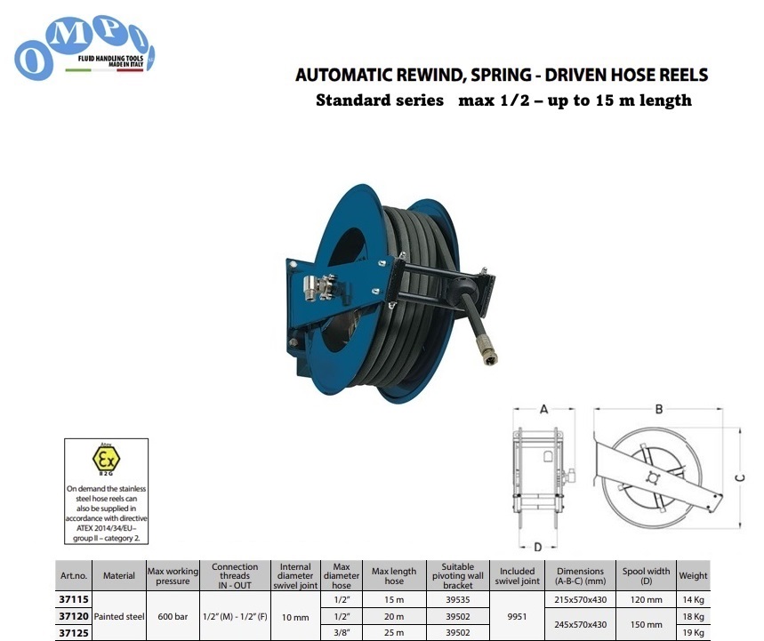 Veer aangedreven slanghaspel Standaard series | DKMTools - DKM Tools