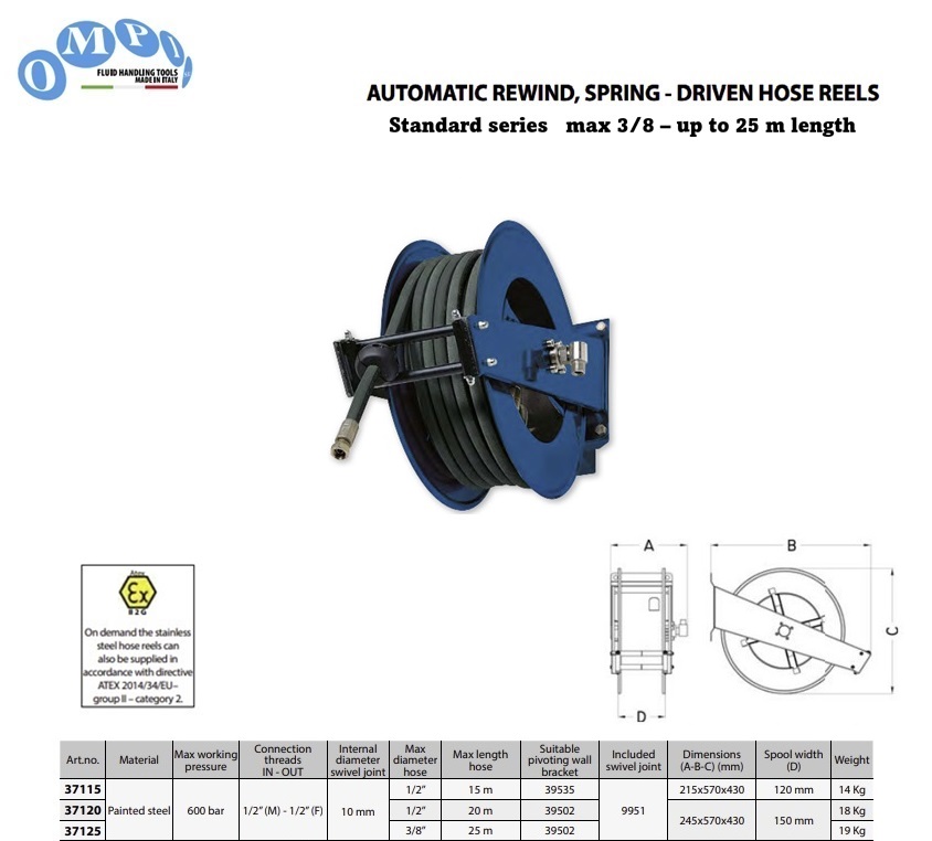 Veer aangedreven slanghaspel Standaard series | DKMTools - DKM Tools