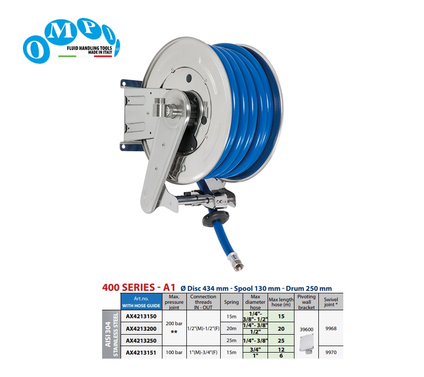 Automatische slanghaspel 15 mt Ø1/2