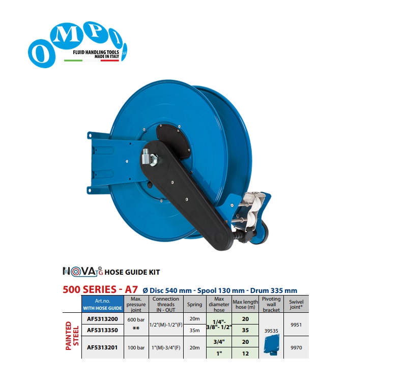 Automatische slanghaspel 35 mt Ø1/2