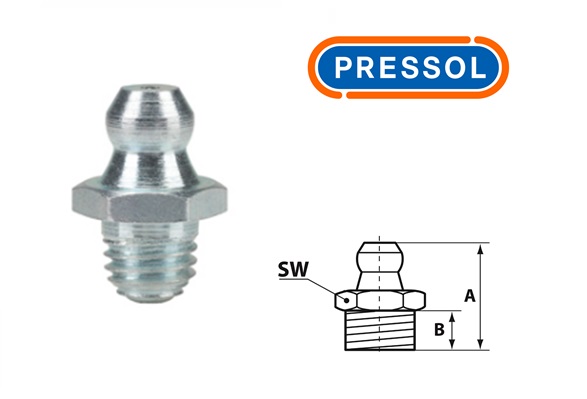 Kegelsmeernippel H1-recht M 7 x 1-VZ-SK-SW 9