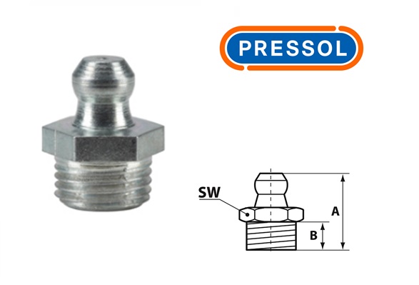 Kegelsmeernippel H1-recht 1/8`` NPT-VZ-SK-SW 11