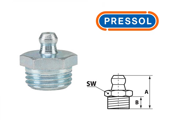 Kegelsmeernippel H1-recht M 6 x 1-VZ-SK-SW 7-kort | DKMTools - DKM Tools