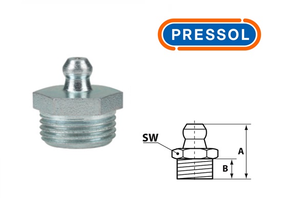 Kegelsmeernippel H1-recht M 6 x 1-VZ-SK-SW 7 | DKMTools - DKM Tools