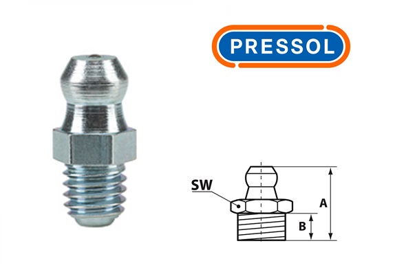 Kegelsmeernippel H1-recht M 6 x 1-VZ-SK-SW 7 | DKMTools - DKM Tools