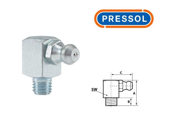 Kegelsmeernippel H3-90° 1/4`` UNF-VZ-VK-SW 9