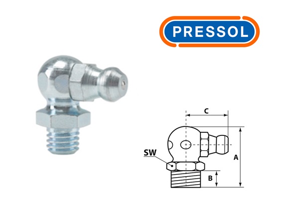 Kegelsmeernippel H3-90° 1/4`` BSF-VZ-SK-SW 9