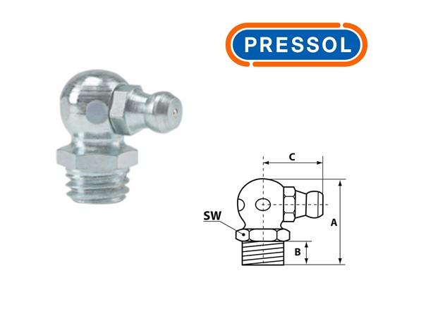 Kegelsmeernippel H3-90° M 10 x 1-VZ-SK-SW 11