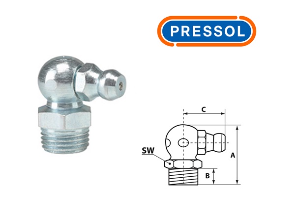 Kegelsmeernippel H3-90° 1/8`` NPT-VZ-SK-SW 11