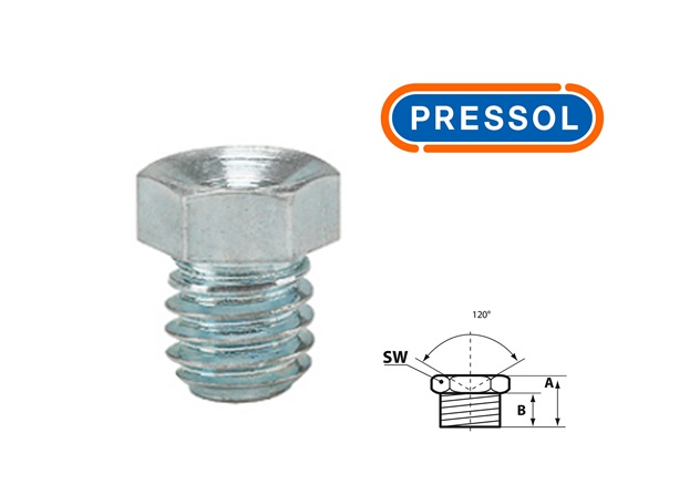 Trechtersmeernippel D1 M 6 x 1-VZ-SK-SW 7