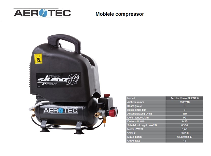 Aerotec Vento SILENT 6 - 66 dB - 230 V