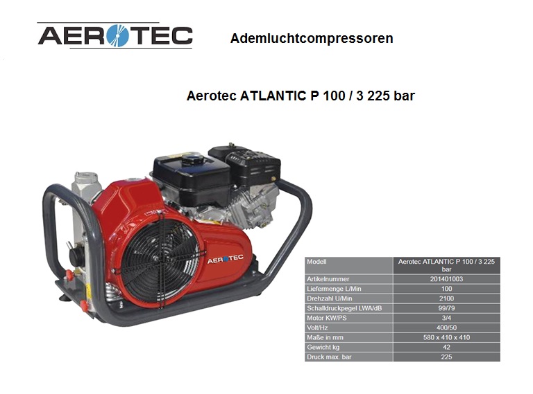 Ademluchtcompressoren ATLANTIC P 100/1 - 330 bar - 230 V | DKMTools - DKM Tools