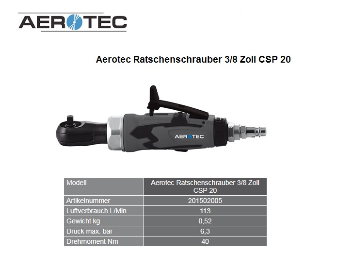 Aerotec ratelschroevendraaier 1/2