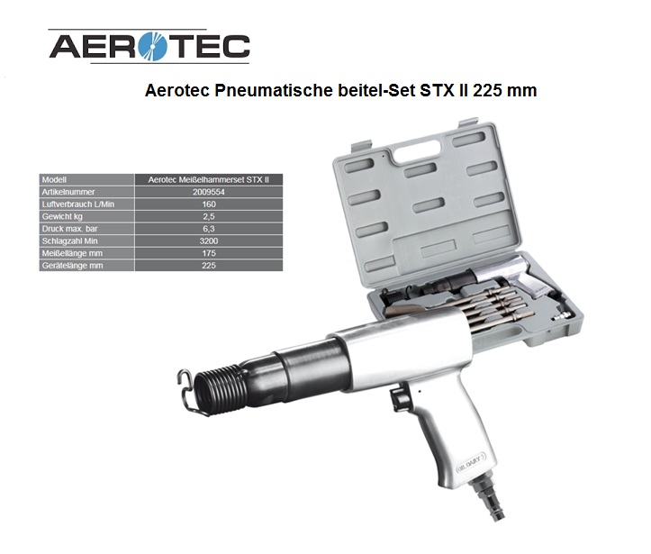 Aerotec Pneumatische beitel-Set STX II 225 mm