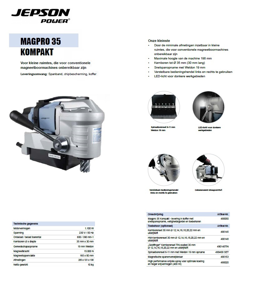 Magneetboormachine MAGPRO 35 KOMPAKT