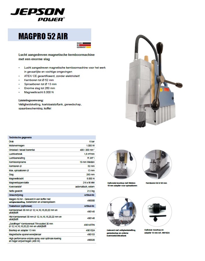 Magneetboormachine MAGPRO 52 AIR