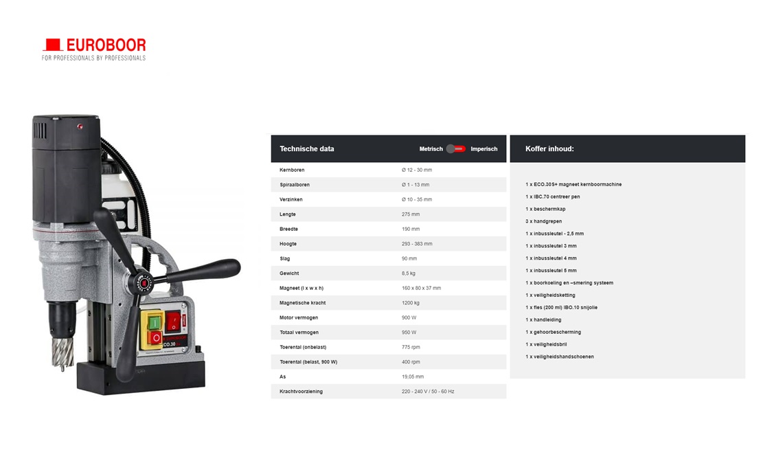 Magneetboormachine ø30 ECO.30S+ 220V