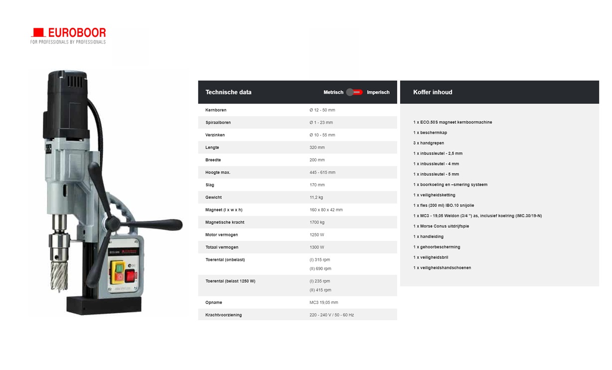 Magneetboormachine ø50 ECO.50S 220V