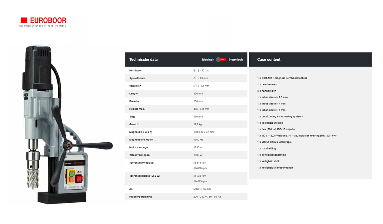 Magneetboormachine ø50 ECO.50S+ 220V