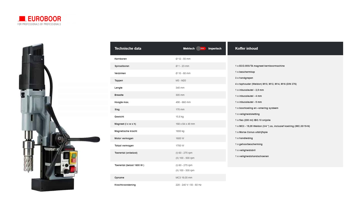 Magneetboormachine  ECO.100S+/TD 220V | DKMTools - DKM Tools