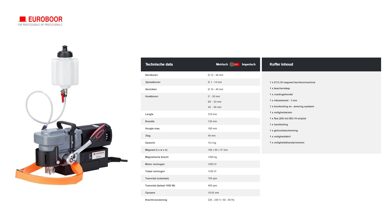 Magneetboormachine ECO.36+ 220V | DKMTools - DKM Tools