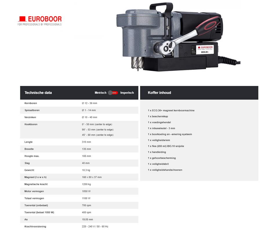 Magneetboormachine ECO.36+ 220V