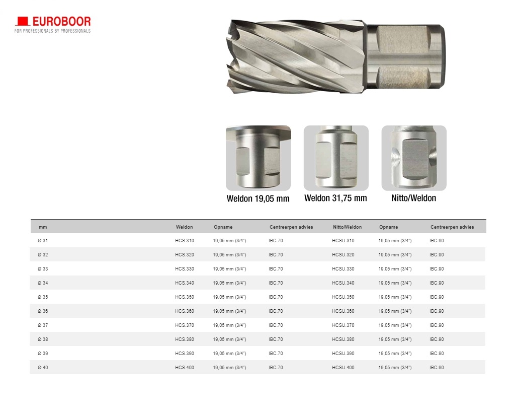 Kernboor HSS Ø 47 mm x 100 mm HCX.470 | DKMTools - DKM Tools