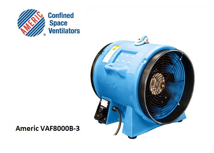 Americ VAF8000B-3 520mm Ventilator, 440V/3ph