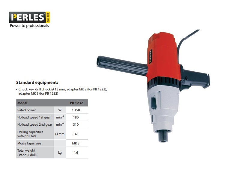 Handboormachine - 32mm110 volt 1150 watt