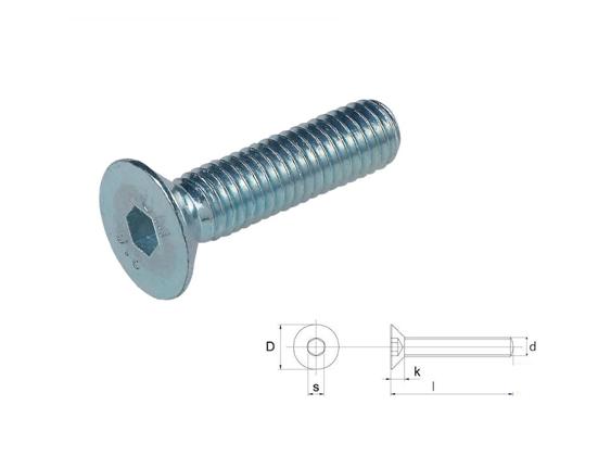 Binnenzeskantbout verzonkenkop DIN 7991 RVS A4 M 8 X 25 - 200 | DKMTools - DKM Tools