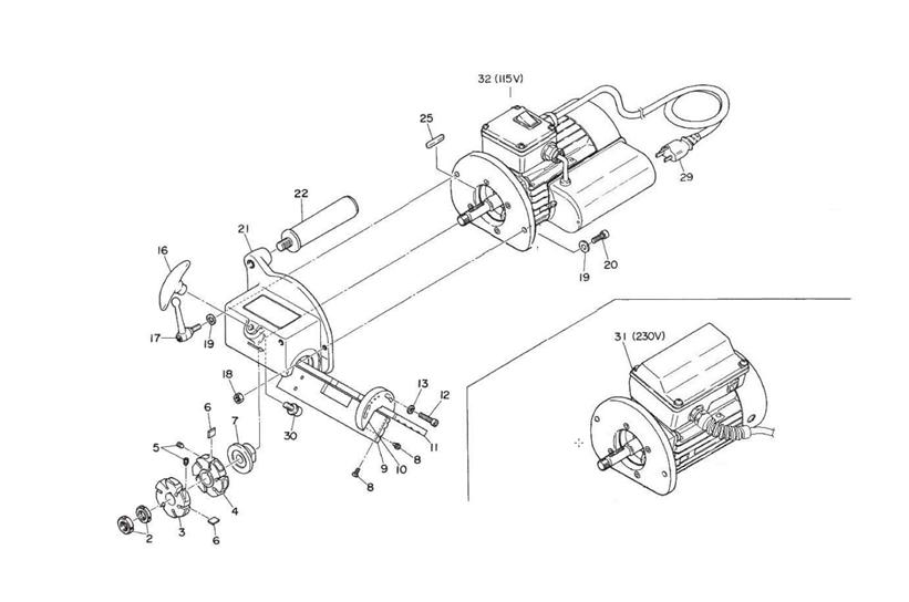 Motor Group (220 V - 240 V) Nitto Kohki TB02203