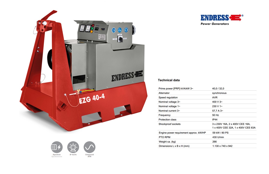 Aftakas generator EZG 60/4 II/TN-S | DKMTools - DKM Tools