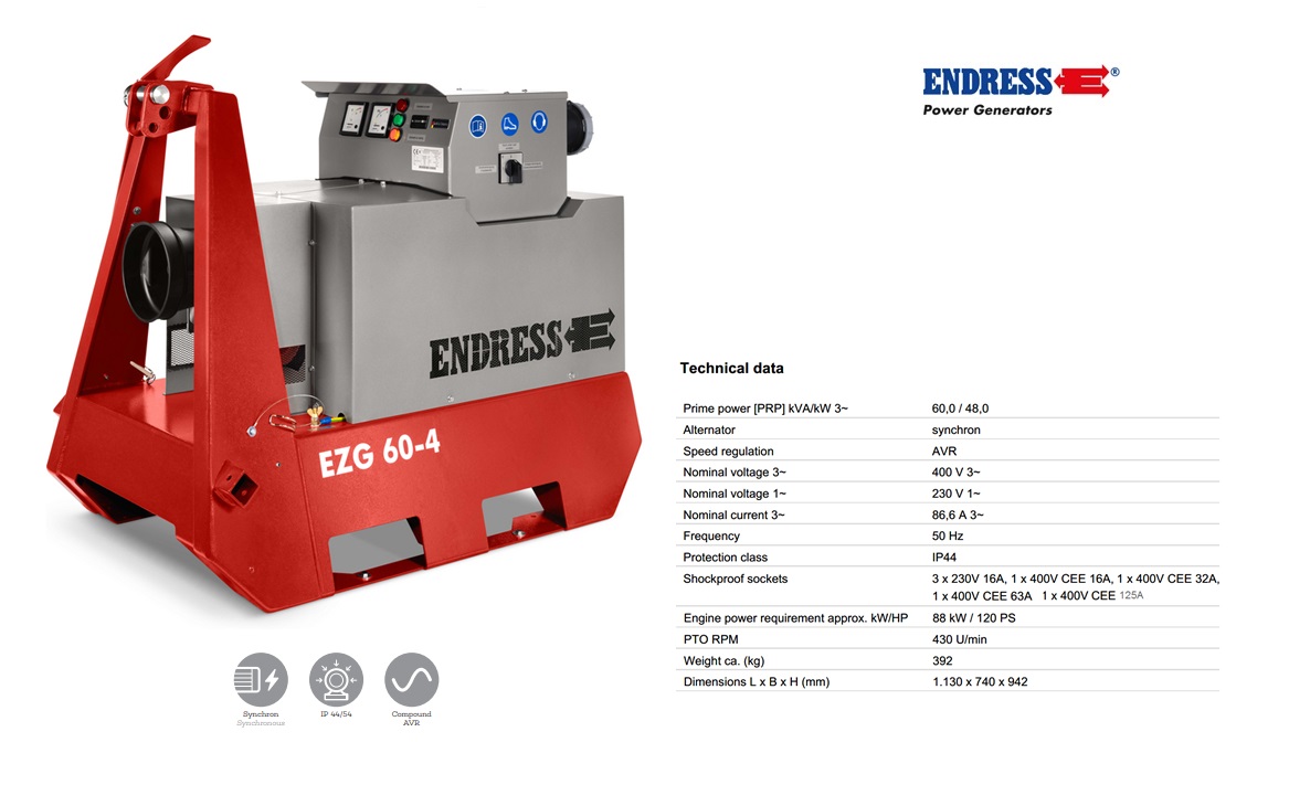 Aftakas generator EZG 80/4 II/TN-S | DKMTools - DKM Tools