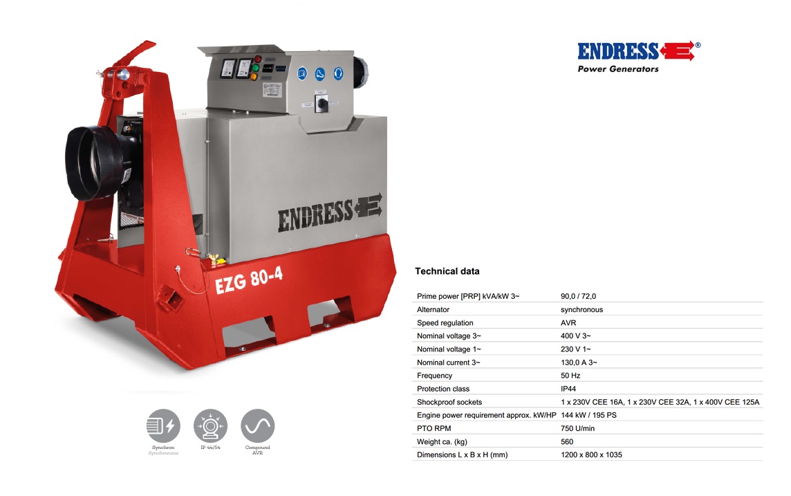 Aftakas generator EZG 100/4 TN-S