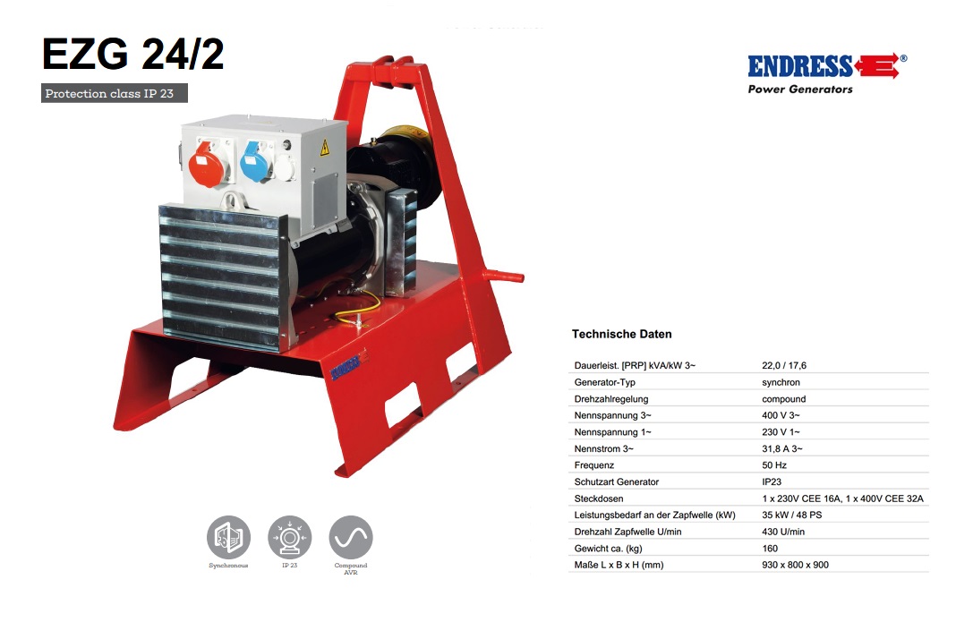 Aftakas generator EZG 24/2