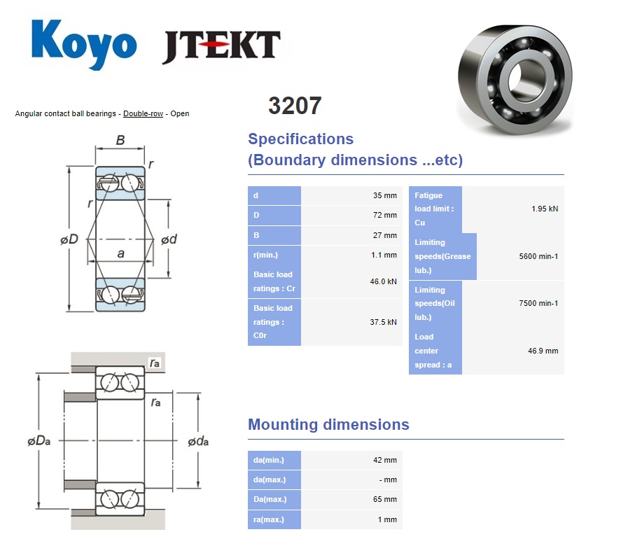 Hoekcontactkogellager 7313 BEP | DKMTools - DKM Tools