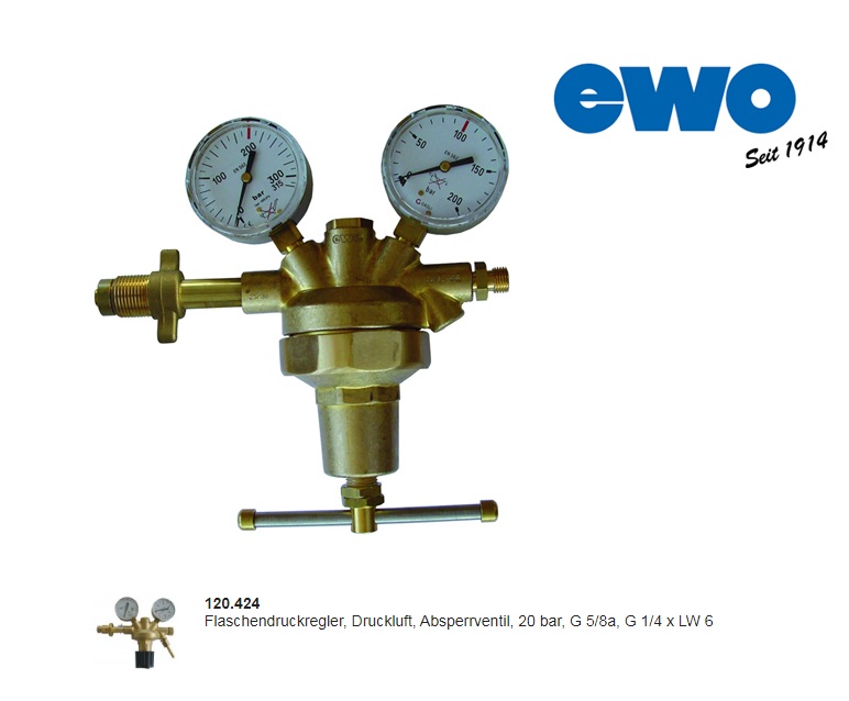 Reduceerventiel Perslucht 300 /10 bar G 5/8 male with wing nut G 1/4 x DN 6 | DKMTools - DKM Tools