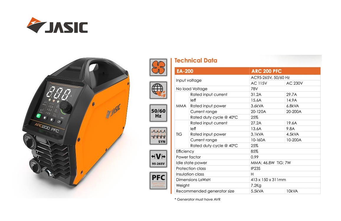 Jasic JA-140 Pro ARC 140 Inverter Arc Welder 230V