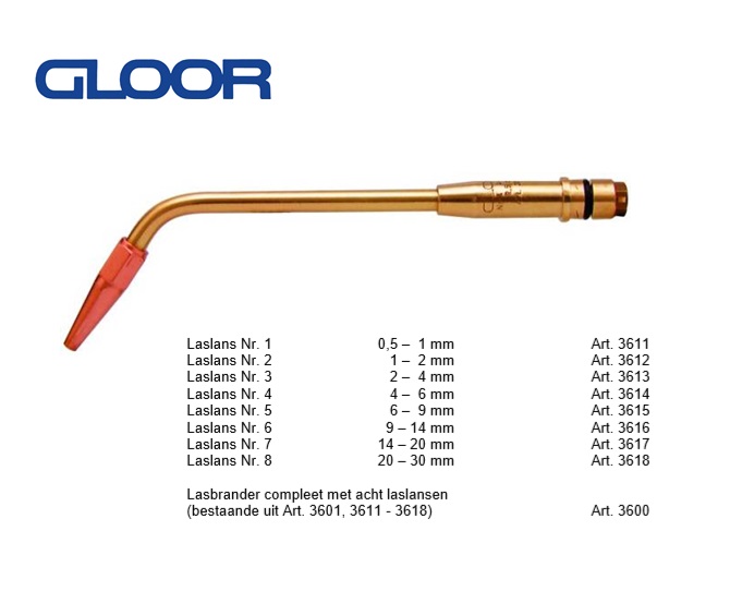 Lasvoorstuk Nr. 4 Gloor Ideal 4- 6mm