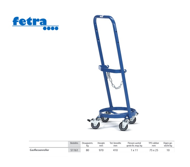 Gasflessenroller 51161 Voor 1 propaanfles 11 kg