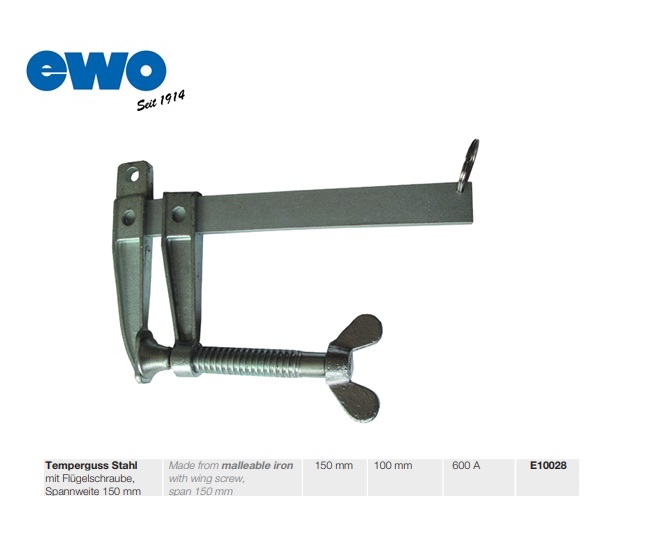 Aardlasklem met vleugelschroef  22 x 6 x 80 mm 400A | DKMTools - DKM Tools