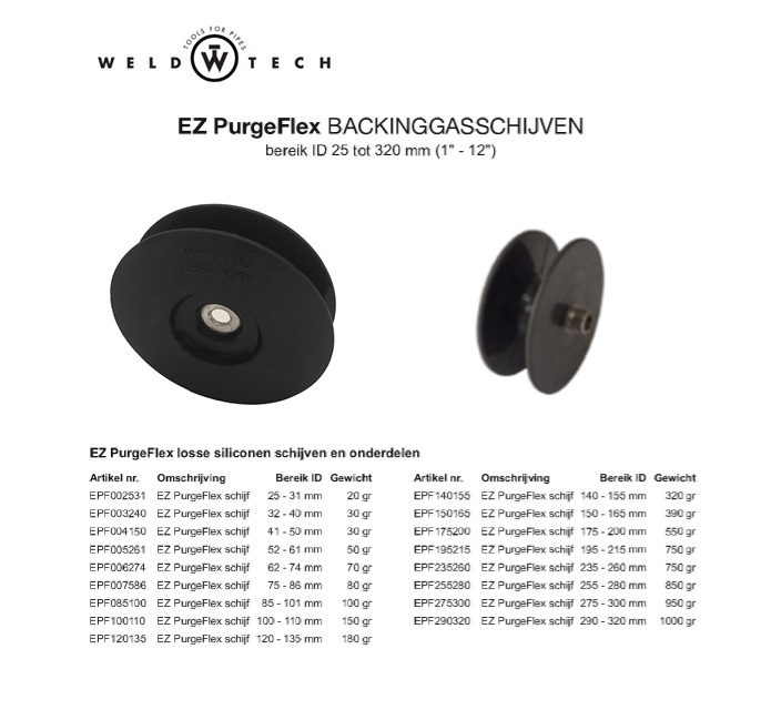 EZ PurgeFlex schijf ID 41-50 mm