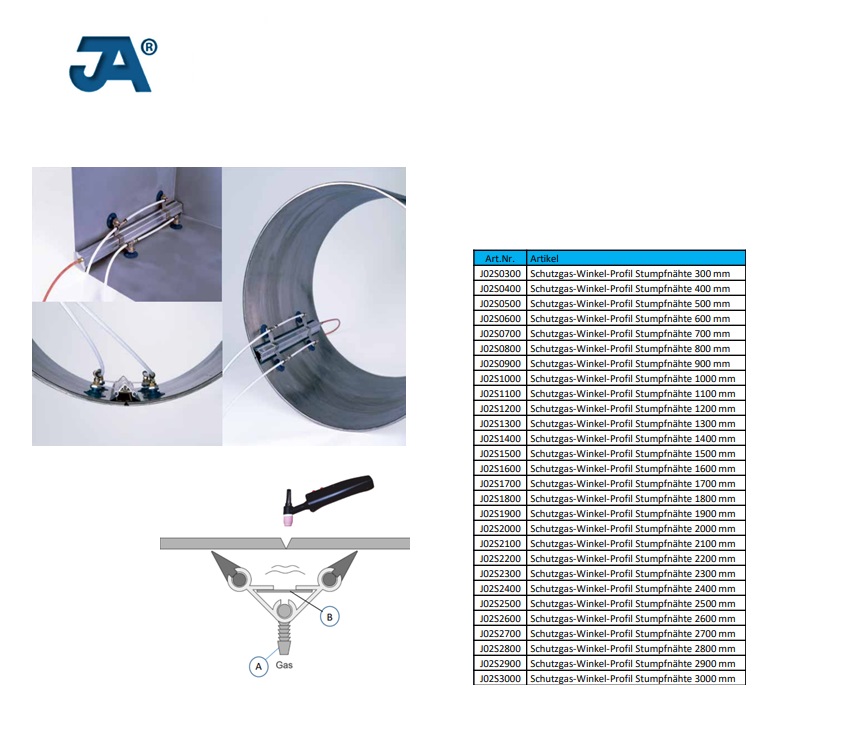 Beschermend gas hoekprofiel, hoeknaden 1200 mm | DKMTools - DKM Tools