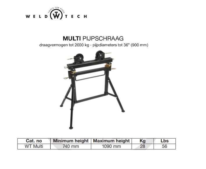 Pijpschraag MULTI