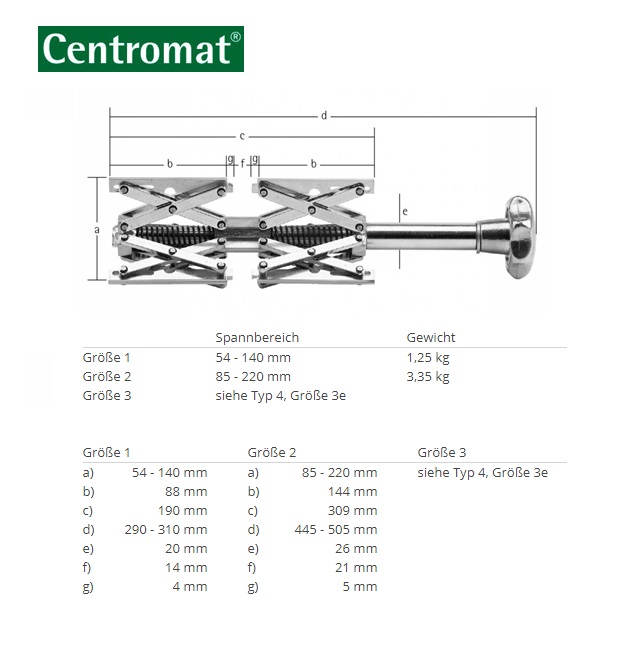 Inwendige pijpklem 54-140mm RVS TYP 4, GR. 1/E | DKMTools - DKM Tools