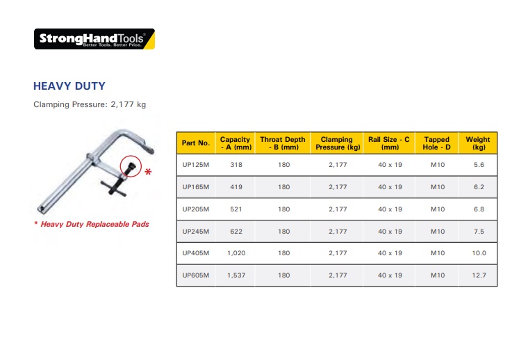 Stronghand Lasklem UD85M Light and Medium Duty with Key Ring Stop | DKMTools - DKM Tools